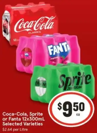 IGA Coca-Cola, Sprite or Fanta 12x300mL offer