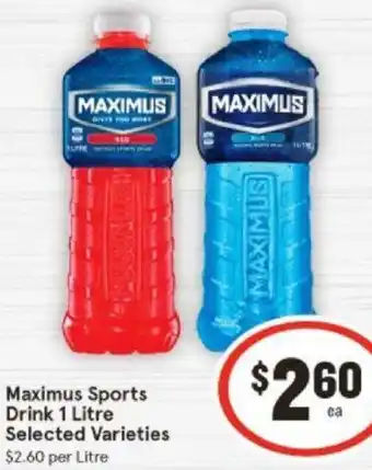 IGA Maximus Sports Drink 1 Litre offer