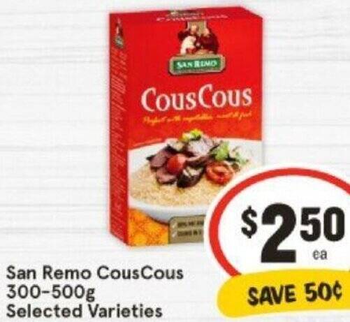 IGA San Remo Cous Cous 300-500g offer