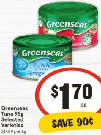 IGA Greenseas Tuna 95g offer