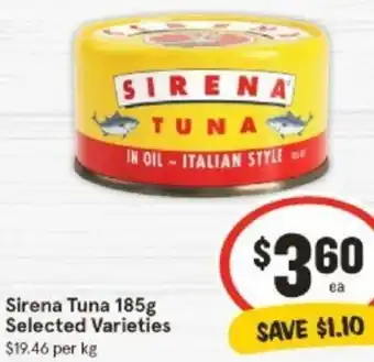 IGA Sirena Tuna 185g offer