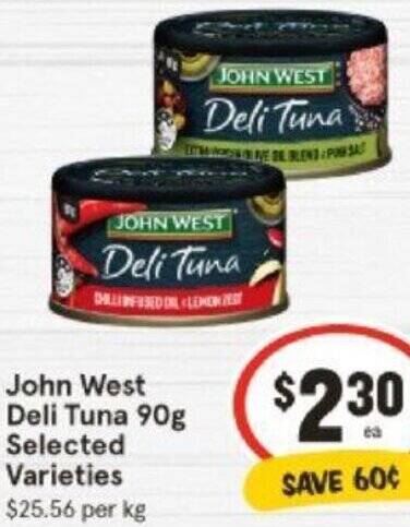 IGA John West Deli Tuna 90g offer