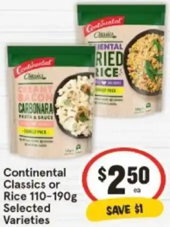 IGA Continental Classics or Rice 110-190g offer