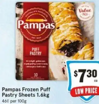 IGA Pampas Frozen Puff Pastry Sheets 1.6kg offer