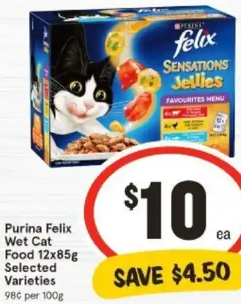 IGA Purina Felix Wet Cat Food 12x85g offer