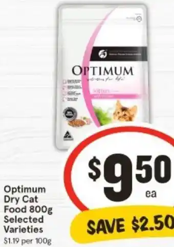 IGA Optimum Dry Cat Food 800g offer