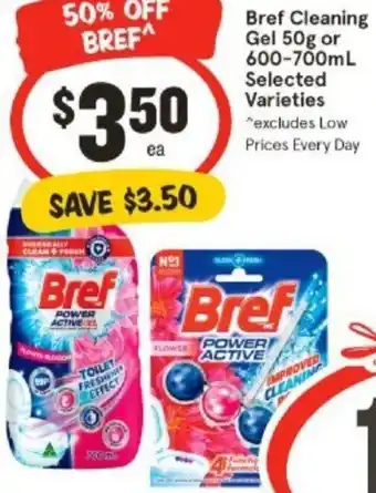 IGA Bref Cleaning Gel 50g or 600-700mL offer