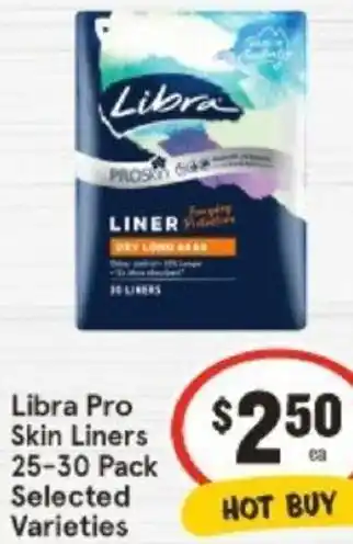 IGA Libra Pro Skin Liners 25-30 Pack offer