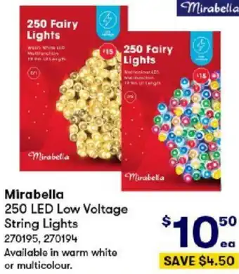 BIG W Mirabella 250 LED Low Voltage String Lights offer