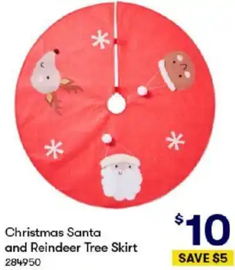 BIG W Christmas Santa and Reindeer Tree Skirt offer