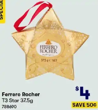 BIG W Ferrero Rocher T3 Star 37.5g offer