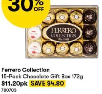 BIG W Ferrero Collection 15-Pack Chocolate Gift Box 172g offer