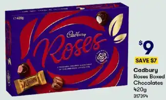 BIG W Cadbury Roses Boxed Chocolates 420g offer