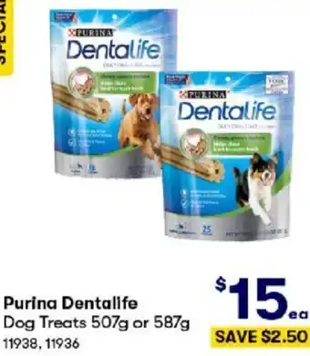BIG W Purina Dentalife Dog Treats 507g or 587g offer