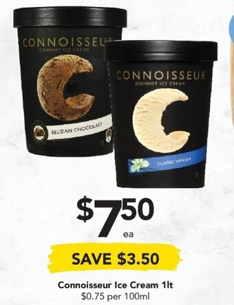 Connoisseur Ice Cream 1lt