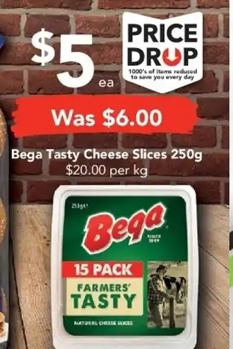 Drakes Bega Tasty Cheese Slices 250g offer