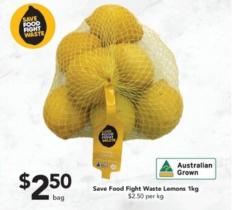Save Food Fight Waste Lemons 1kg