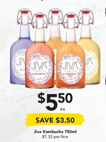 Drakes Jiva Kombucha 750ml offer