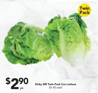 Drakes Dicky Bill Twin Pack Cos Lettuce offer