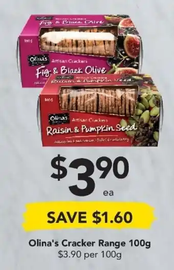 Olina's Cracker Range 100g
