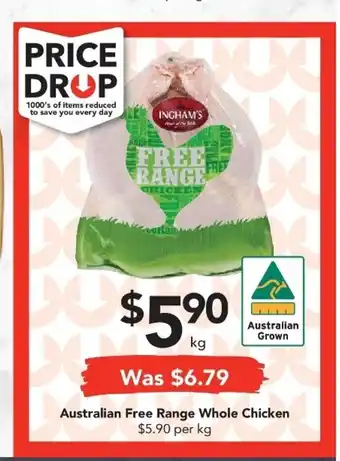 Drakes Australian Free Range Whole Chicken offer