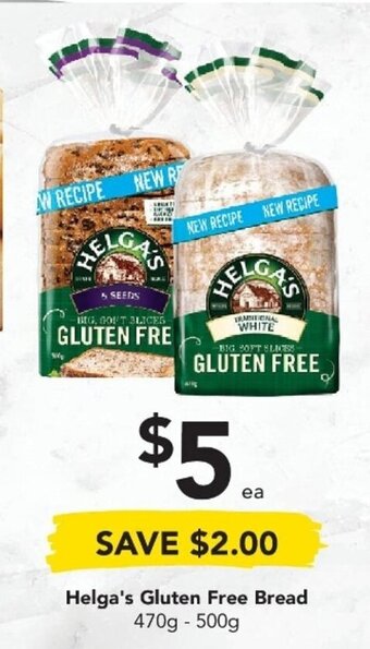 Drakes helga's Gluten Free Bread 470g-500g offer