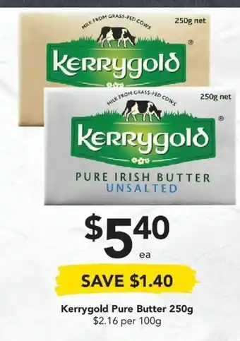 Drakes Kerrygold Pure Butter 250g offer