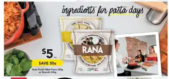 Drakes Rana Fresh Filled Pasta 325g or Gnocchi 500g offer