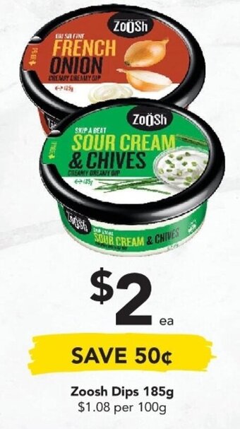 Drakes Zoosh Dips 185g offer