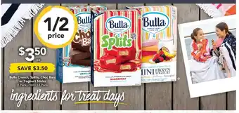 Drakes Bulla Crunch, Splits, Choc Bars or Yoghurt Sticks offer