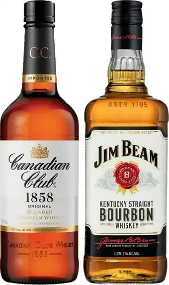 IGA Canadian Club or Jim Beam White Label 1 Litre offer