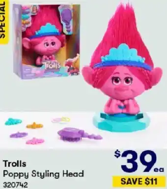 BIG W Trolls Poppy Styling Head offer