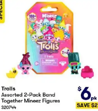 BIG W Trolls Assorted 2-Pack Band Together Mineez Figures offer