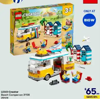 BIG W LEGO Creator Beach Campervan offer