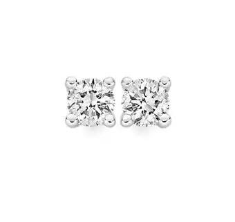 9ct yellow gold diamond stud earrings