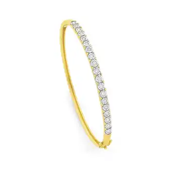 9ct gold diamond bangle
