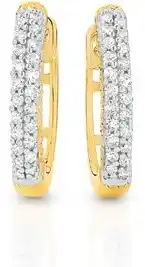 9ct gold diamond earrings