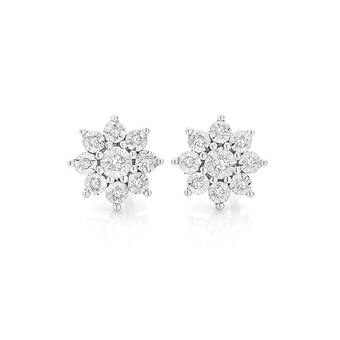Angus & Coote 9ct yellow gold diamond starburst stud earrings offer