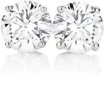 9ct white gold diamond stud earrings