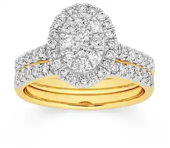 Angus & Coote 9ct gold diamond bridal set offer
