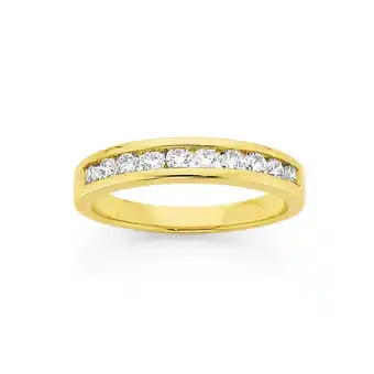 18ct gold diamond band