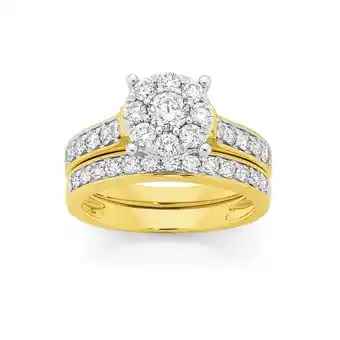 Angus & Coote 18ct gold diamond bridal ring set offer