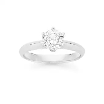 Angus & Coote 18ct white gold diamond solitaire ring offer