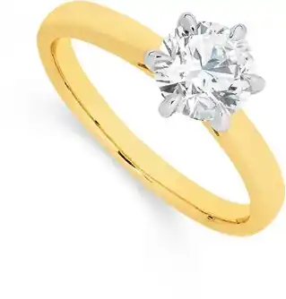 Angus & Coote Alora by angus & coote 14ct gold lab grown solitaire diamond ring offer