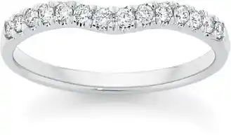 Angus & Coote 18ct white gold diamond curved band offer