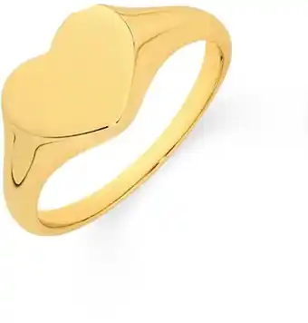 Angus & Coote 9ct gold heart signet ring offer