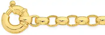 Angus & Coote 9ct gold 19cm solid belcher bolt ring bracelet offer
