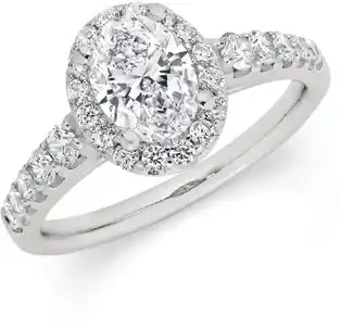 Angus & Coote Sterling silver oval cluster ring offer