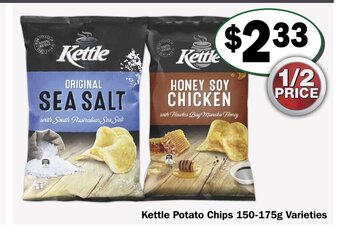 Friendly Grocer Kettle Potato Chips 150-175g Varieties offer