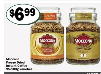Friendly Grocer Moccona Coffee Freeze Dried Instant Coffee 95-100g Varieties offer
